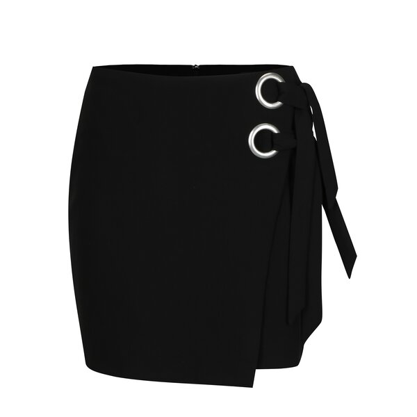 Fusta scurta neagra cu cordon lateral - ONLY Vacan