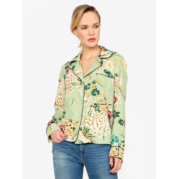 Bluza verde cu print foral - MISSGUIDED