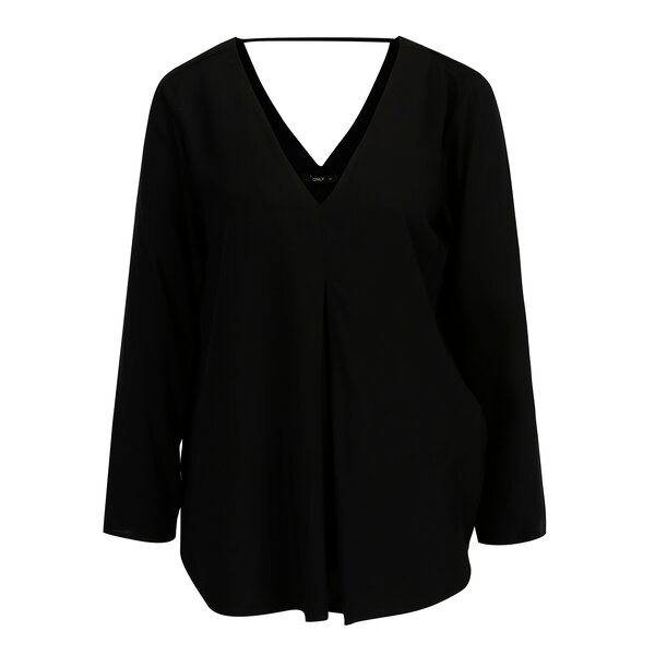 Bluza neagra cu decolteu anchior dublu - ONLY Nova