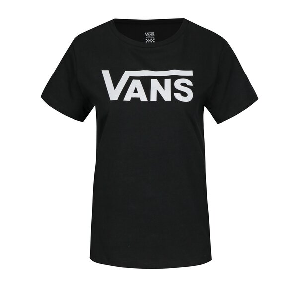 Tricou negru cu print logo pentru femei - Vans Flying