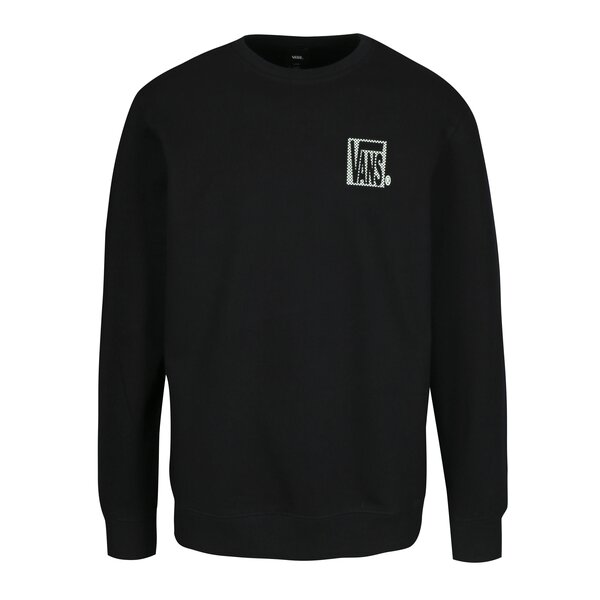 Bluza neagra cu print logo si mesaj pentru barbati - Vans New Checker