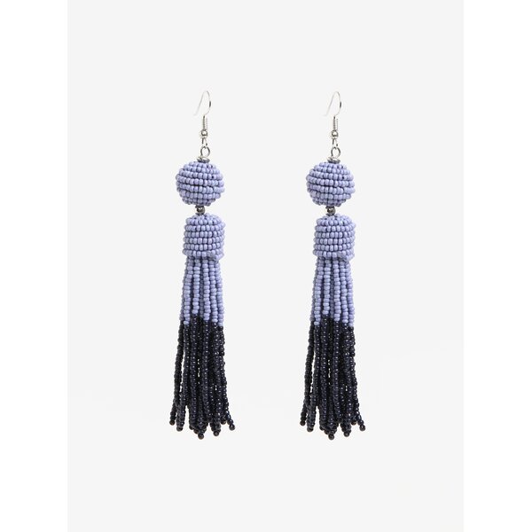 Cercei negru & violet din margele mici - Pieces Maise