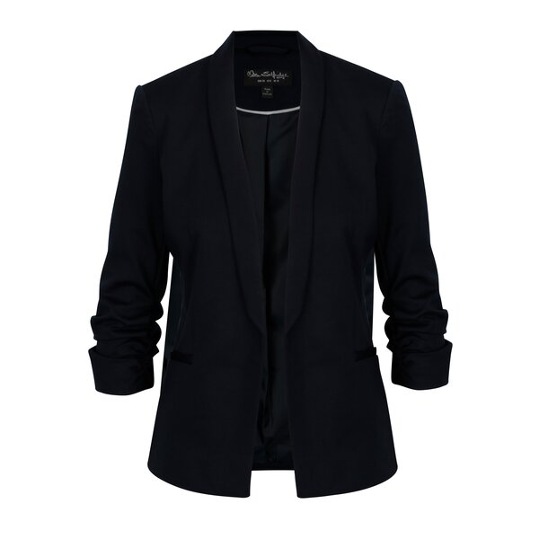 Sacou bleumarin cu maneci 3/4 incretite - Miss Selfridge