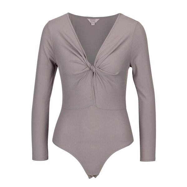Body gri cu nod decorativ Miss Selfridge Petites