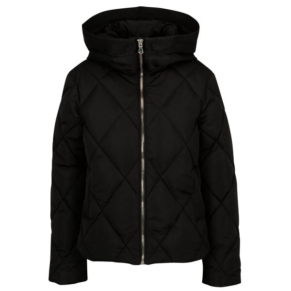 Geaca matlasata neagra cu guler inalt Miss Selfridge