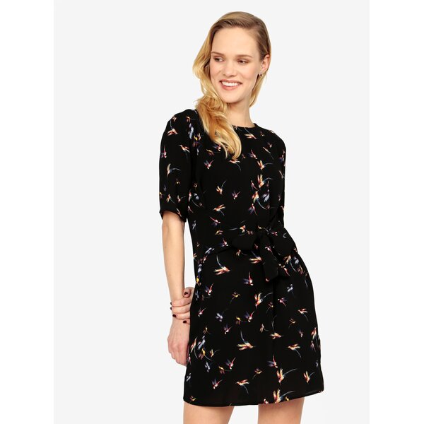 Rochie neagra cu print pasare colibri Jacqueline de Yong Run