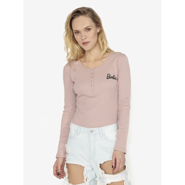 Bluza roz prafuit cu model striuri - MISSGUIDED