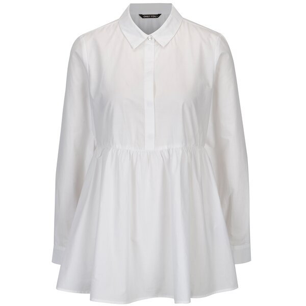 Bluza alba cu peplum si nasturi - ONLY YOU Helen