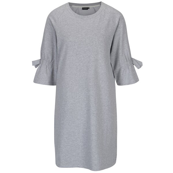 Rochie gri melanj cu maneci clopot Broadway Trixie