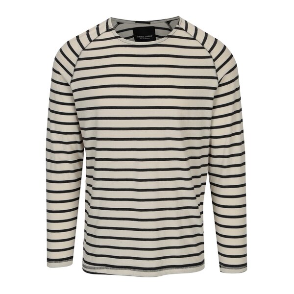 Bluza cu dungi bej cu negru pentru barbati Broadway Glen