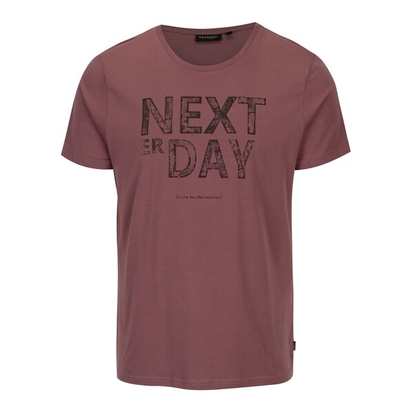 Tricou violet deschis cu print Broadway Bennie