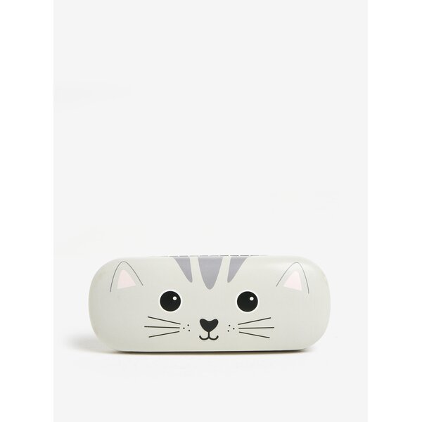 Etui gri cu print pisica - Sass & Belle