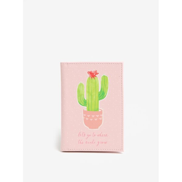 Portofel roz deschis pentru pasaport - Sass & Belle