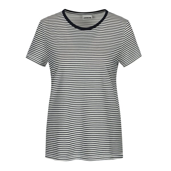 Tricou alb & bleumarin cu print in dungi - Noisy May Shelly