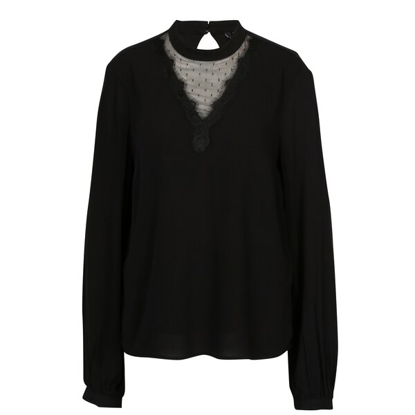 Tunica neagra cu insertie de dantela - VERO MODA Jasmine