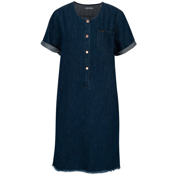 Rochie albastra din denim cu nasturi - Lee Seasonal