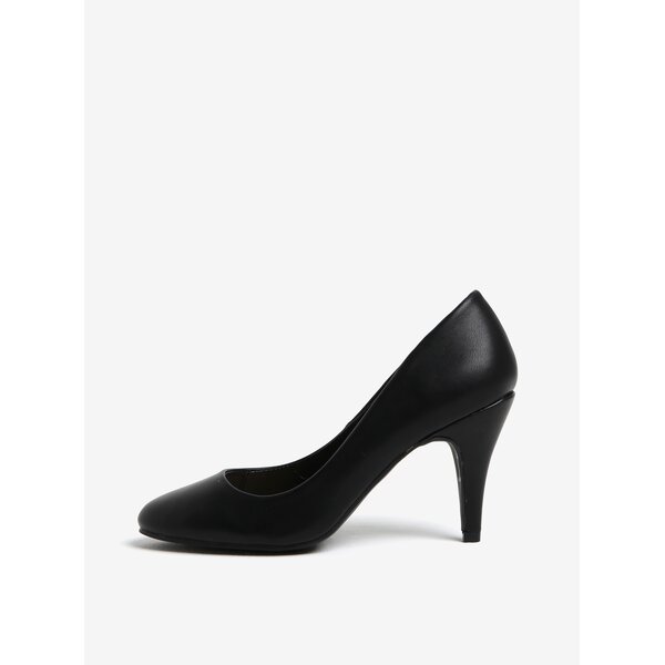 Pantofi negri cu toc si aspect de piele - Dorothy Perkins