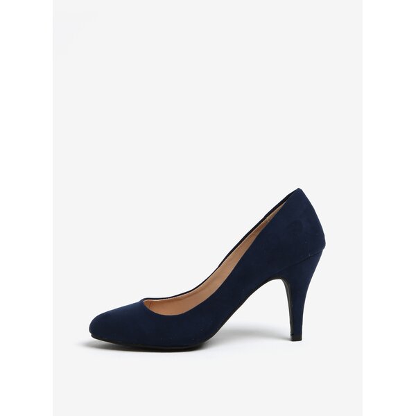 Pantofi bleumarin cu aspect de piele intoarsa Dorothy Perkins
