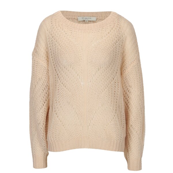 Pulover roz deschis - Selected Femme Flore