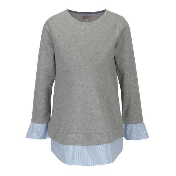 Bluza gri melanj cu aspect 2 in 1 pentru femei insarcinate - Dorothy Perkins Maternity