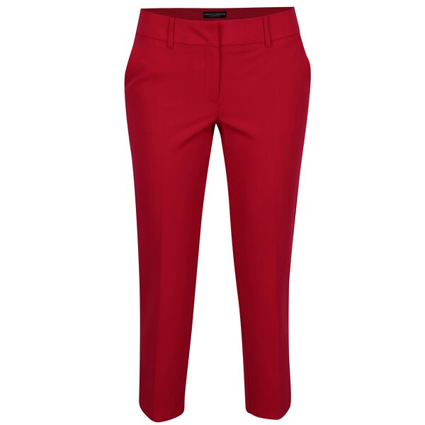 Pantaloni rosii cu talie joasa si buzunare - Dorothy Perkins