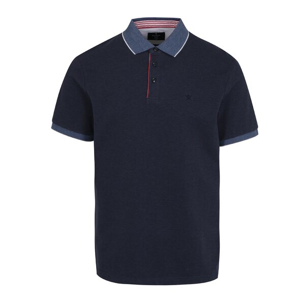 Tricou polo bleumarin - Hackett London Seersucker