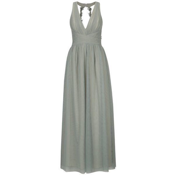 Rochie verde maxi cu spate decupat Little Mistress