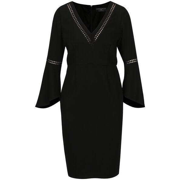 Rochie neagra cu detalii decupate Paper Dolls