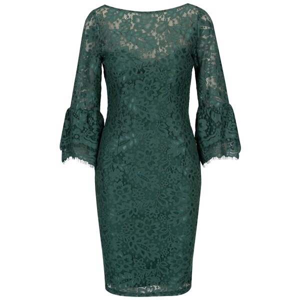 Rochie verde din dantela cu fermoar Paper Dolls