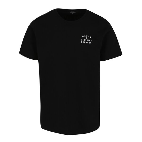 Tricou negru cu print din bumbac - Makia Crane