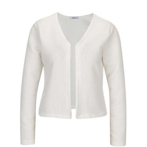 Cardigan cropped crem cu dungi in relief - Haily´s Luxy