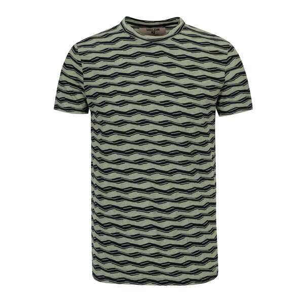 Tricou verde deschis cu forme geometrice pentru barbati - Garcia Jeans