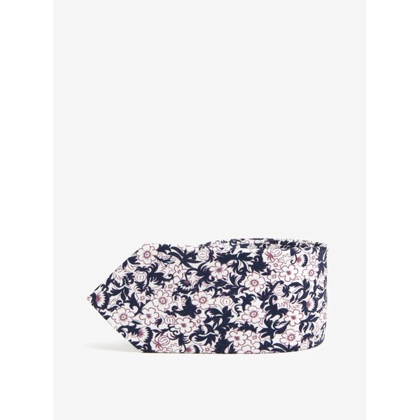 Cravata alba din matase cu print floral - Jack & Jones Premium Crussel