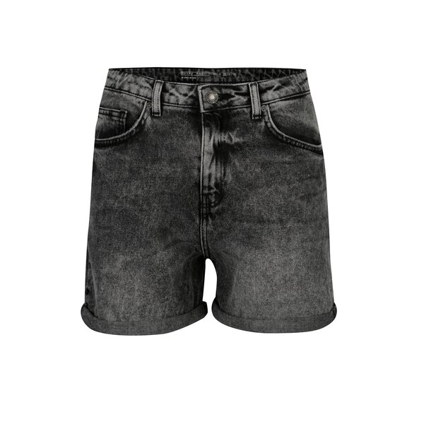 Pantaloni scurti gri din denim cu talie inalta - Noisy May Be liv