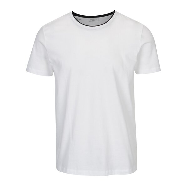 Tricou alb cu garnitura neagra Selected Homme Movo