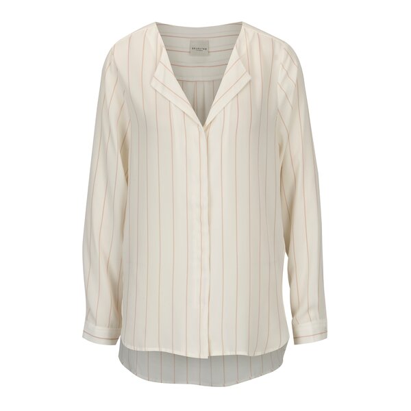 Camasa crem cu print in dungi - Selected Femme Luellek