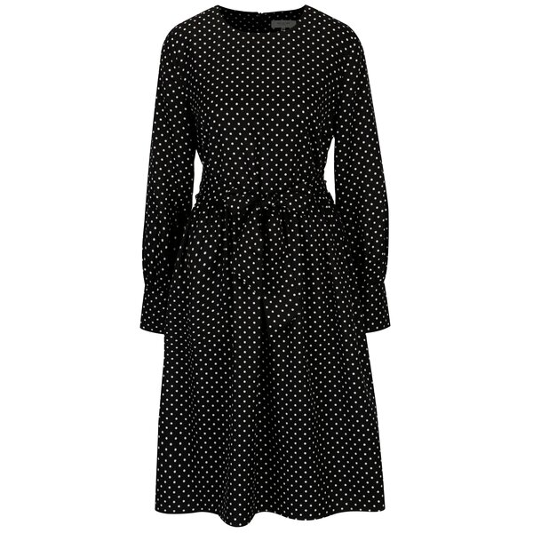 Rochie neagra cu print buline si cordon - Selected Femme Millado