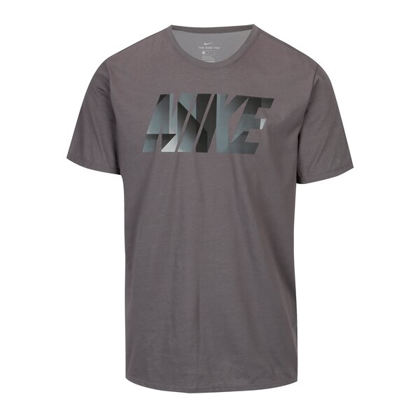 Tricou gri barbatesc cu logo Nike