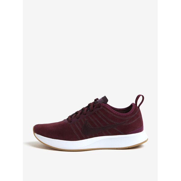Pantofi sport bordo din piele intoarsa pentru femei Nike Dualtone Racer SE