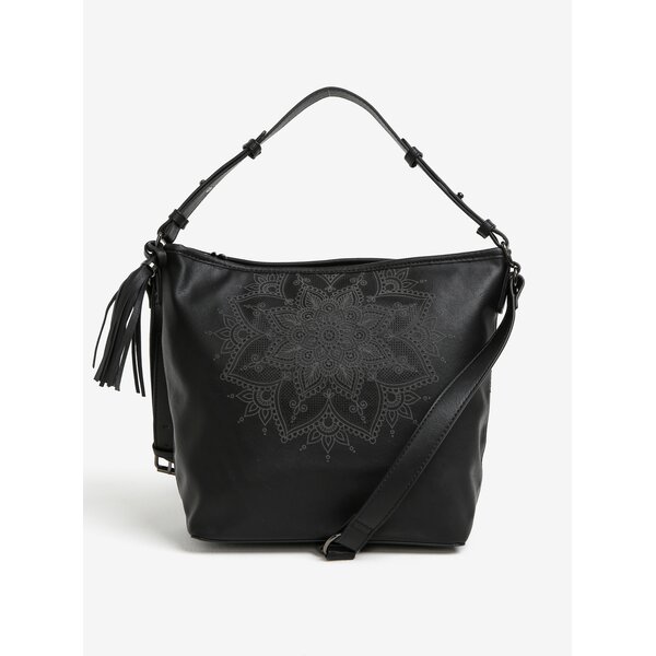 Geanta neagra crossbody/ de umar cu ciucure Desigual Anonymous