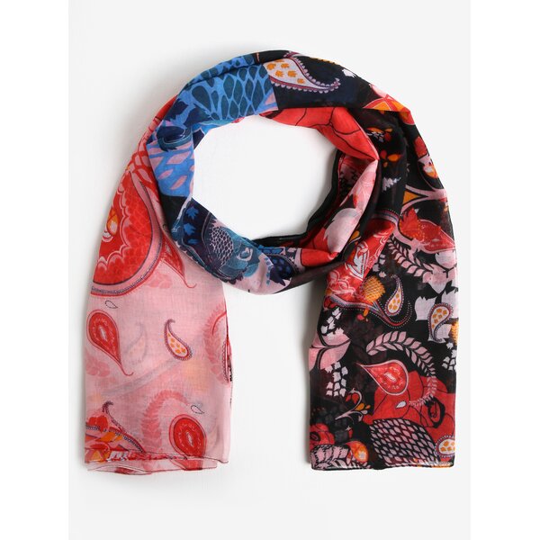 Esarfa multicolora cu print ornamental Desigual California