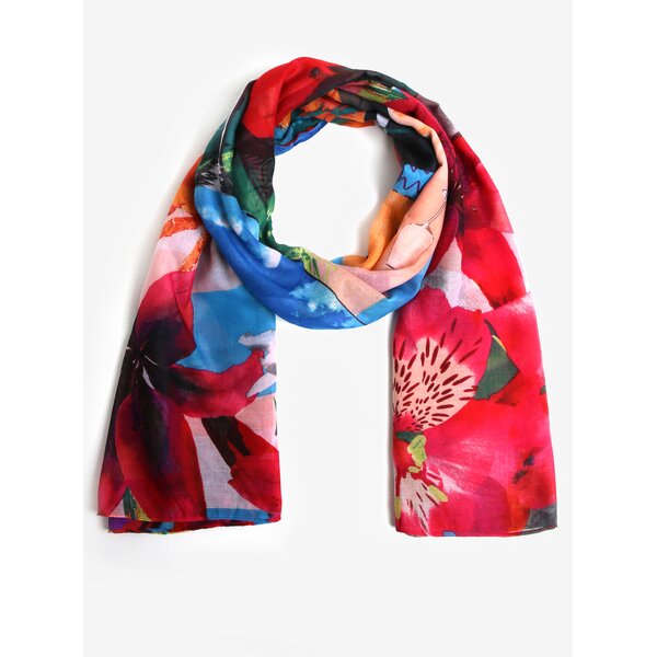Esarfa cu print floral multicolor Desigual Chrystal