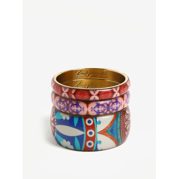 Set de 3 bratari multicolore metalice Desigual Little