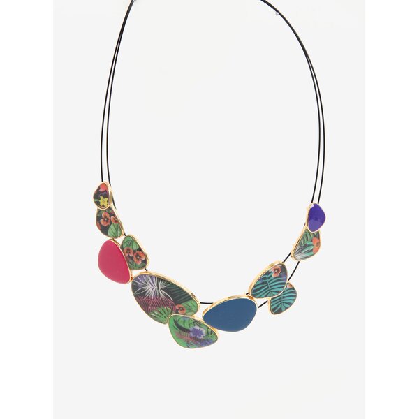 Colier dublu cu pietre decorative multicolore Desigual Prisscilla