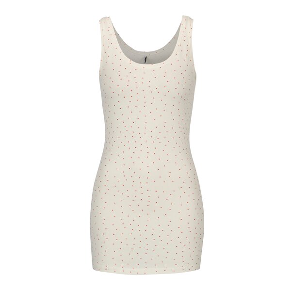 Top lung crem cu buline rosii - ONLY Live