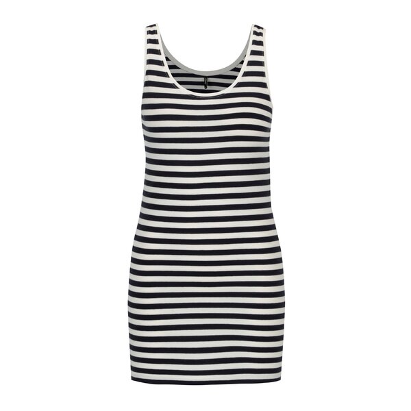 Top lung bleumarin cu dungi crem - ONLY Live