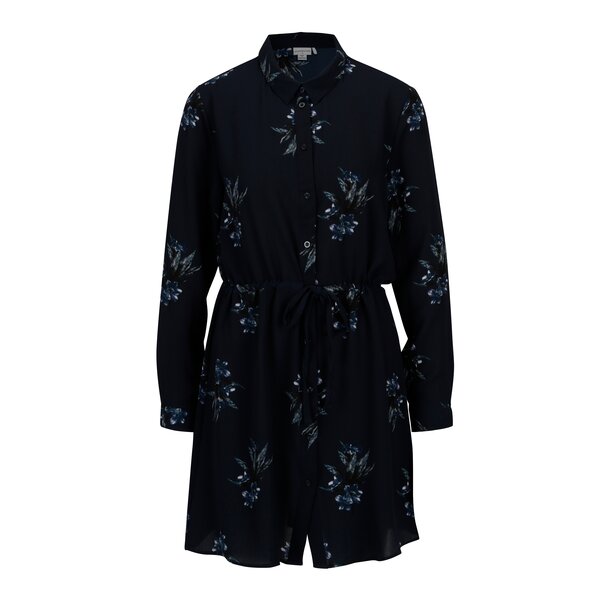 Rochie camasa bleumarin cu print floral - Jacqueline de Yong Run