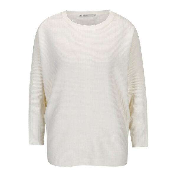 Pulover crem cu maneci liliac- ONLY Siff