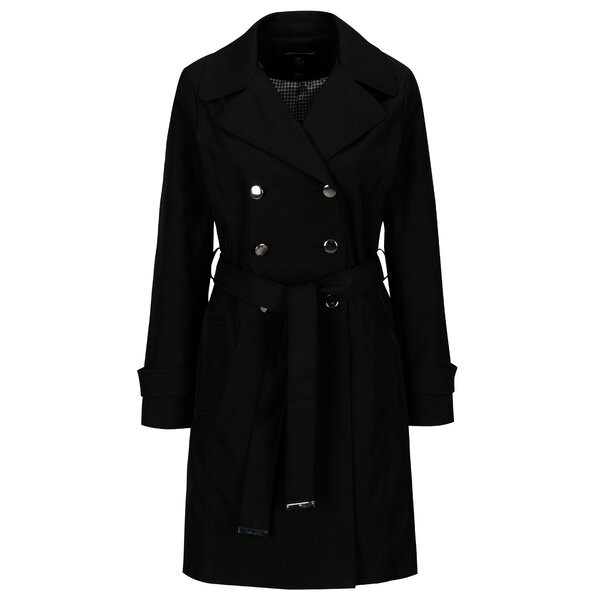 Trenci negru cu umeri intariti Dorothy Perkins