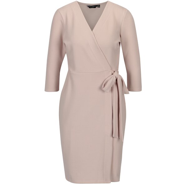 Rochie roz pal petrecuta cu decolteu in V - Dorothy Perkins